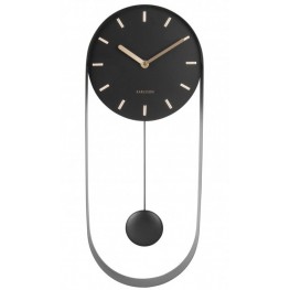Designové kyvadlové nástěnné hodiny Karlsson KA5822BK 50cm