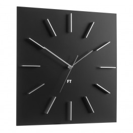 Designové nástěnné hodiny Future Time FT1010BK Square black 40cm