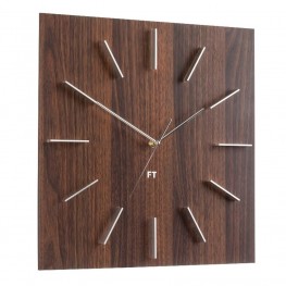 Designové nástěnné hodiny Future Time FT1010WE Square dark natural brown 40cm