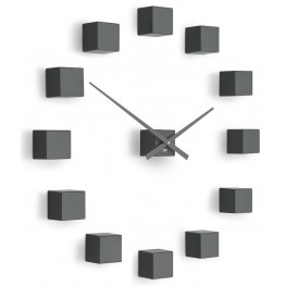 Designové nástěnné nalepovací hodiny Future Time FT3000TT Cubic titanium