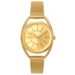Zlaté dámské hodinky MINET ICON ALL GOLD MESH MWL5014