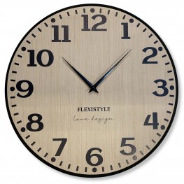Flexistyle z227 - nástěnné hodiny z dubové dýhy s průměrem 50 cm