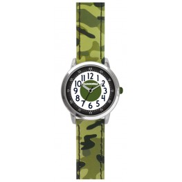 Svítící zelené chlapecké hodinky CLOCKODILE ARMY CWB0031