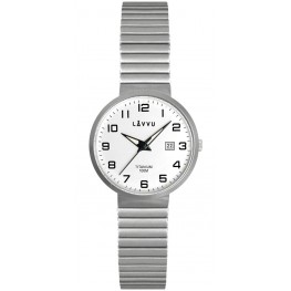 LAVVU LWL5040 Titanové pružné hodinky s vodotěsností LUNDEN Small White