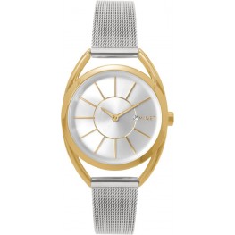MINET MWL5092 Stříbrno-zlaté dámské hodinky ICON BICOLOR MESH