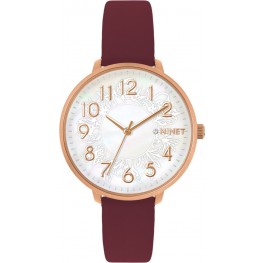 MINET MWL5164 Rose gold dámské hodinky PRAGUE Rose Flower s čísly