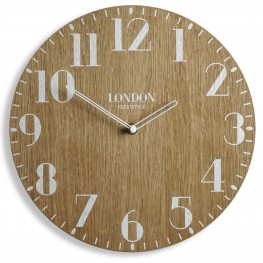 Flexistyle z222 - nástěnné hodiny z dubové dýhy s průměrem 30 cm