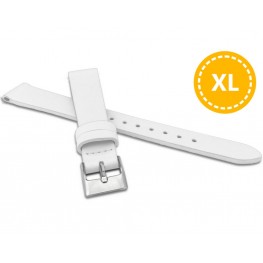 Prodloužený bílý řemínek MINET XL z luxusní kůže Top Grain - 16 - XL