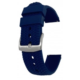 LAVVU Modrý strukturovaný silikonový řemínek na hodinky - 20 LS01L20