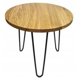 KUBRi KU0501 - luxusní dubový konferneční stolek s kovovými nohami