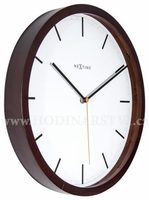 Designové nástěnné hodiny 3156br Nextime Company Wood 35cm