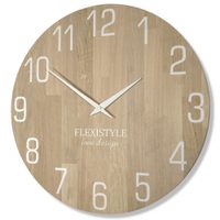 Flexistyle z228 - nástěnné hodiny z přírodního dubu s průměrem 50 cm