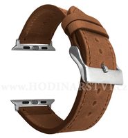 Hnědý kožený řemínek LAVVU Top Grain pro APPLE WATCH 38-40 mm LSXAES1