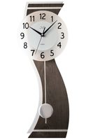 JVD NS22012.23 - Kyvadlové moderní hodiny z kvalitních materiálů jako je dřevo kov a sklo