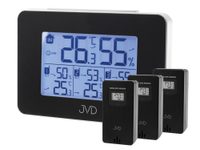 JVD T3364.2 - Teploměr s měřením teploty a vlhkosti na čtyřech místech pomocí bezdrátových senzorů