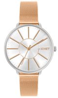 Rose gold dámské hodinky MINET PRAGUE Rose Gold Bicolor MESH MWL5139