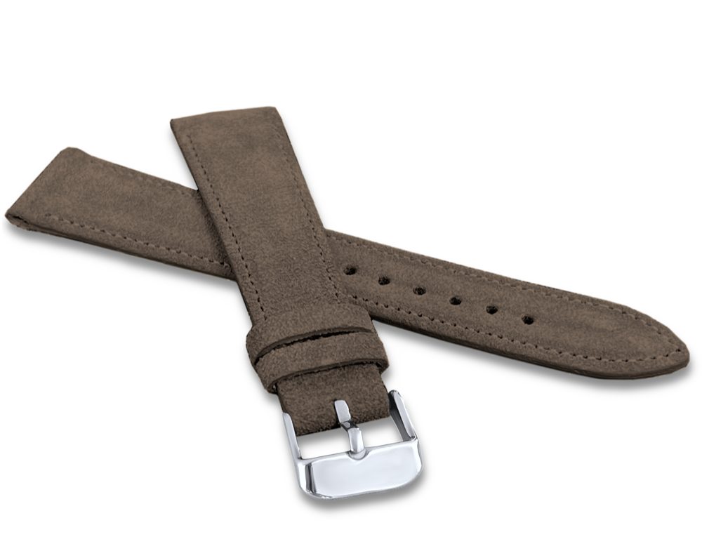 LAVVU Tmavě hnědý prošitý řemínek SUEDE z luxusní kůže Top Grain - 18
