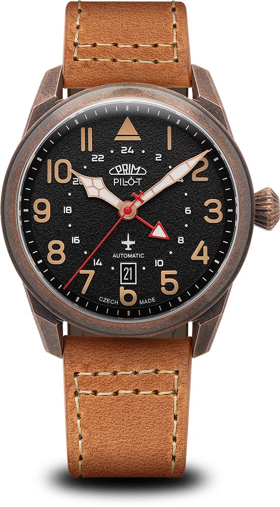 Hodinky PRIM Pilot Dual Time W91P.13250.C
