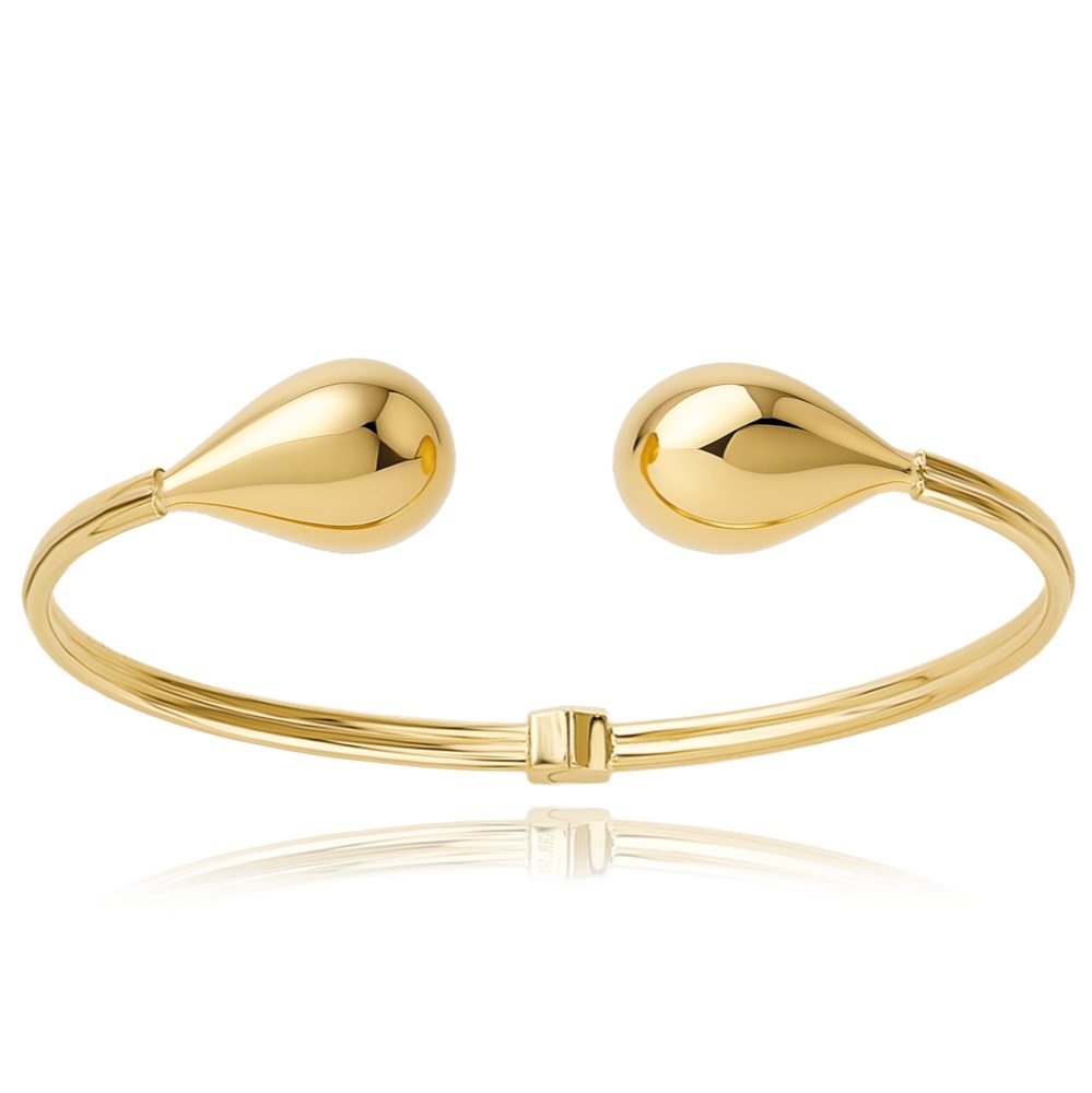 MINET Elegantní zlatý náramek s kapkami Au 585/1000 5