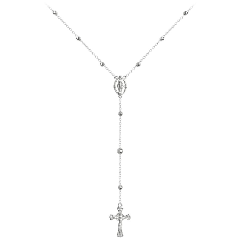 MINET Stříbrný náhrdelník RŮŽENEC