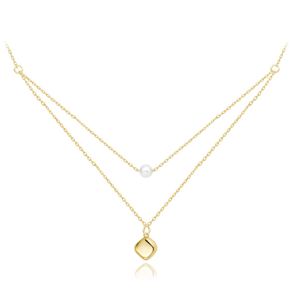 MINET Zlatý náhrdelník s přirodní perlou Au 585/1000 2