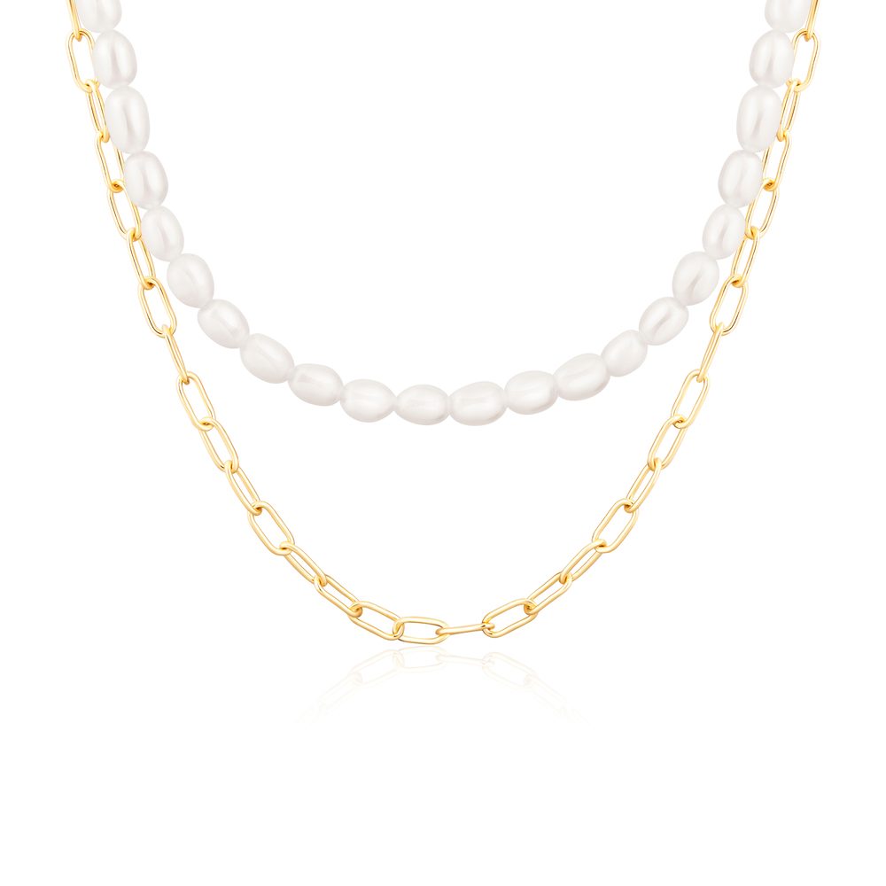 Náhrdelník JVD SVLN0578S61GP45 stříbrný