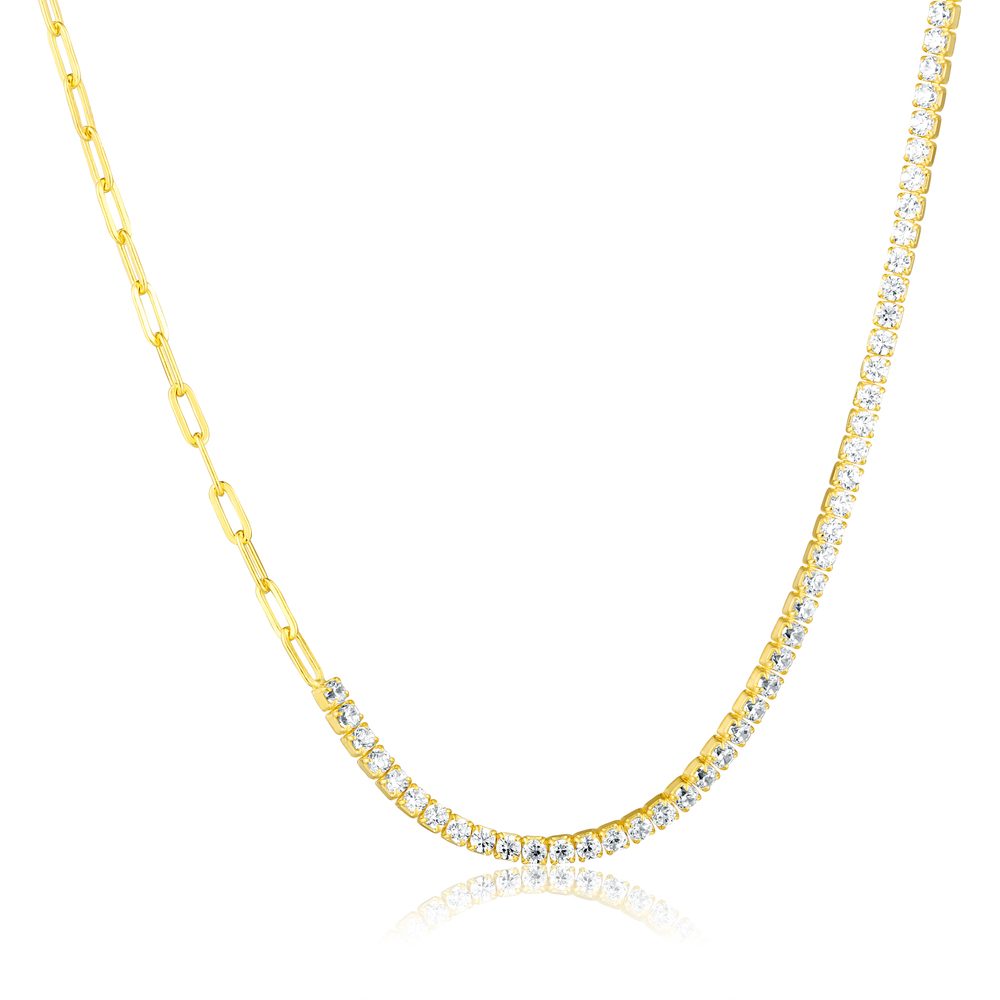 Náhrdelník JVD SVLN0686XH2GO45 stříbrný