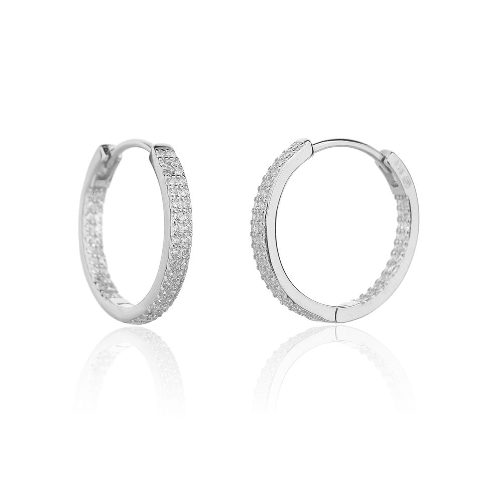 Náušnice JVD SVLE3376XJ6BI00 stříbrné