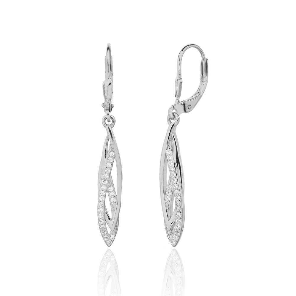 Náušnice JVD SVLE3405XJ6BI00 stříbrné