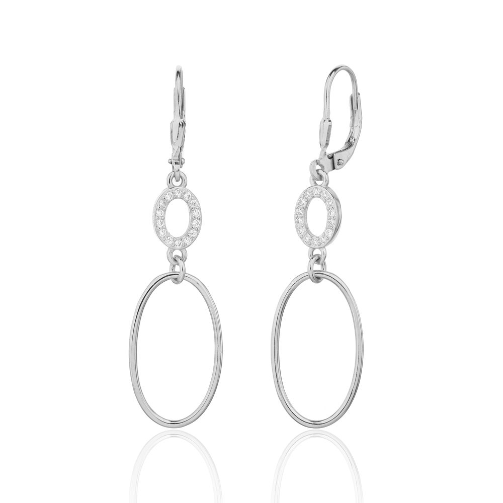 Náušnice JVD SVLE3408XJ6BI00 stříbrné