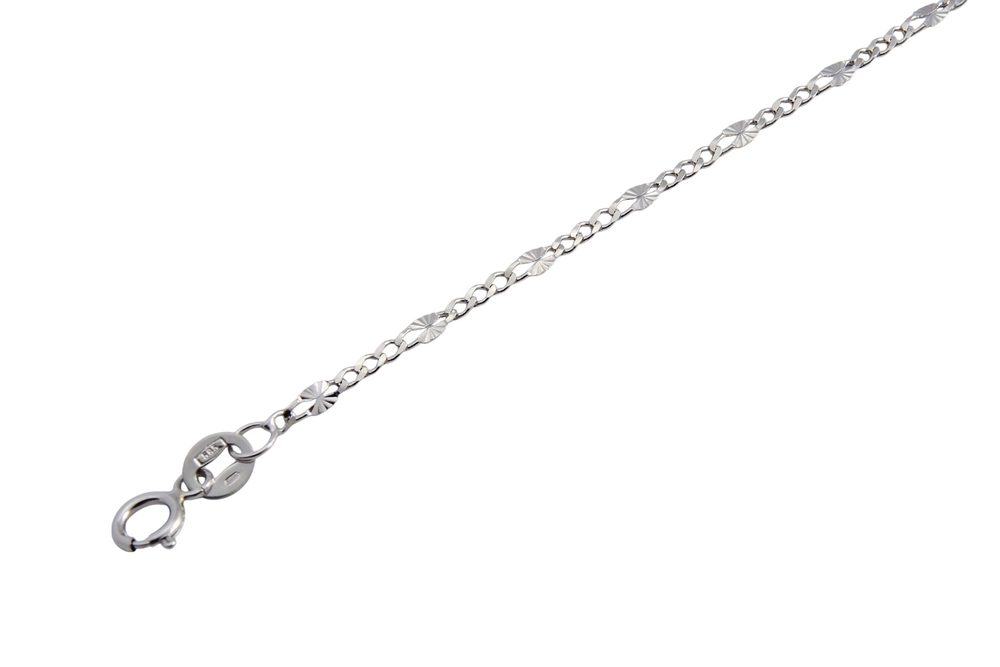 Zlatý 585/1000 náramek z bílého zlata figaro 1261