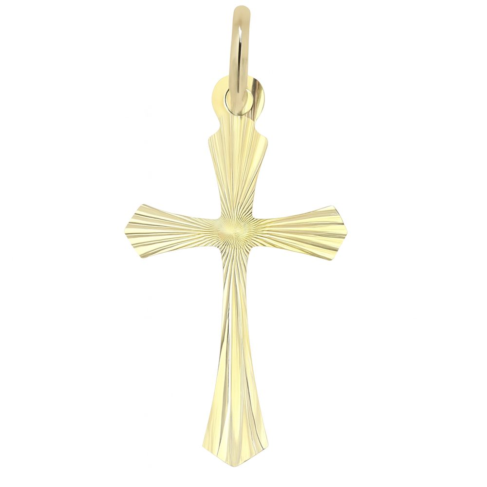 Zlatý 585/1000 přívěs Křížek TU-4034