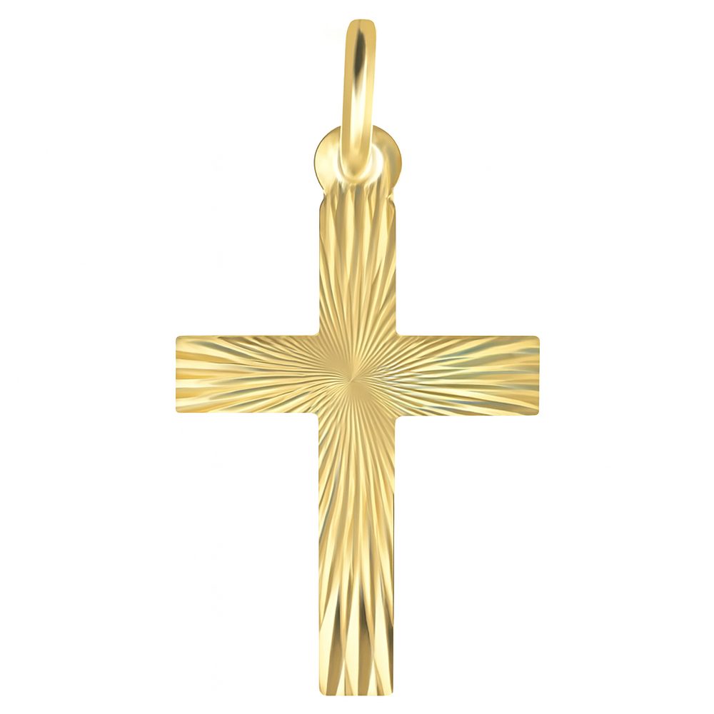 Zlatý 585/1000 přívěs Křížek s gravírováním TU-4029