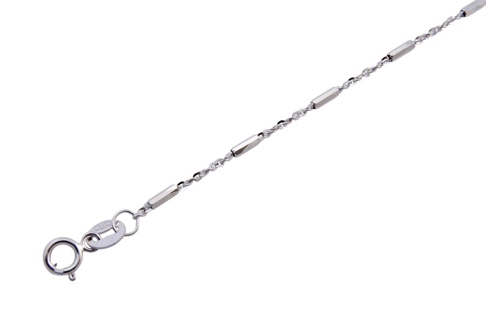 Zlatý 585/1000 řetízek z bílého zlata anker 1505