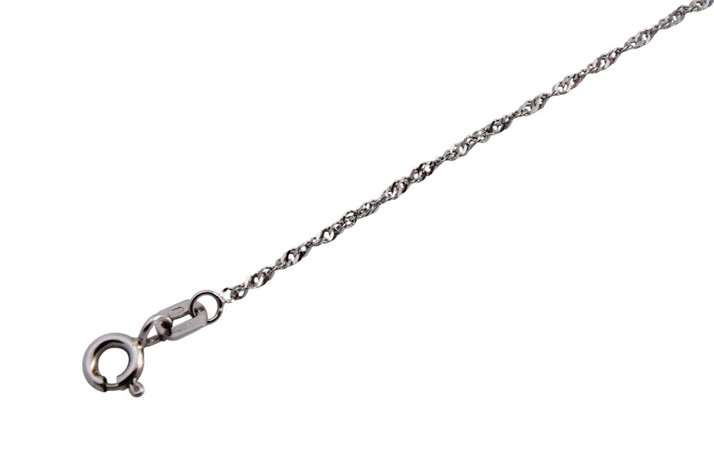 Zlatý 585/1000 řetízek z bílého zlata singapur 1479