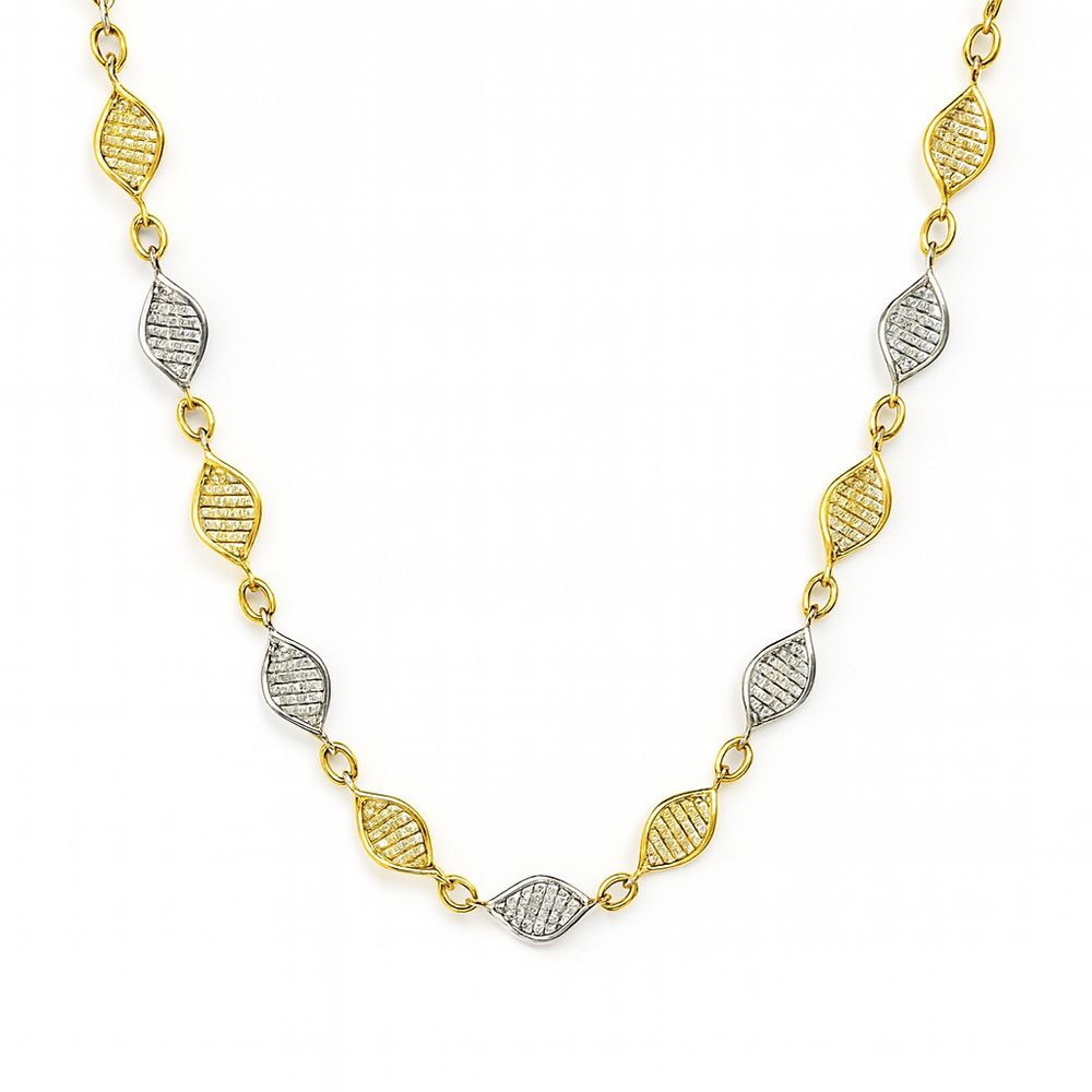 Zlatý náhrdelník dvoubarevný