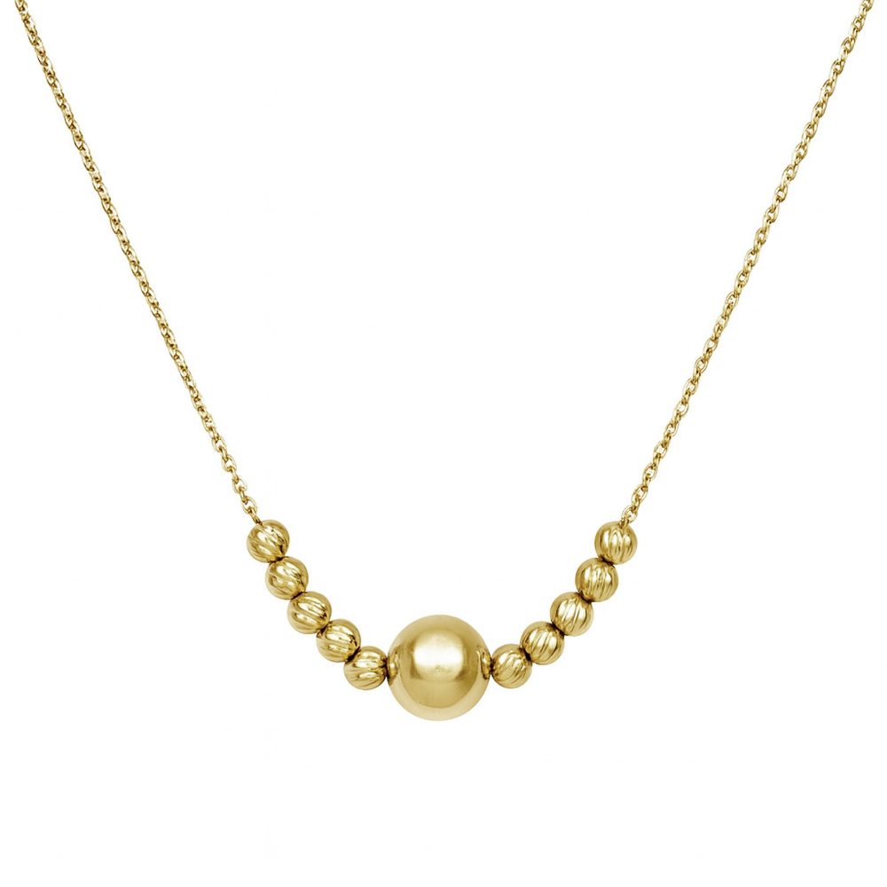 Zlatý náhrdelník s kuličkami