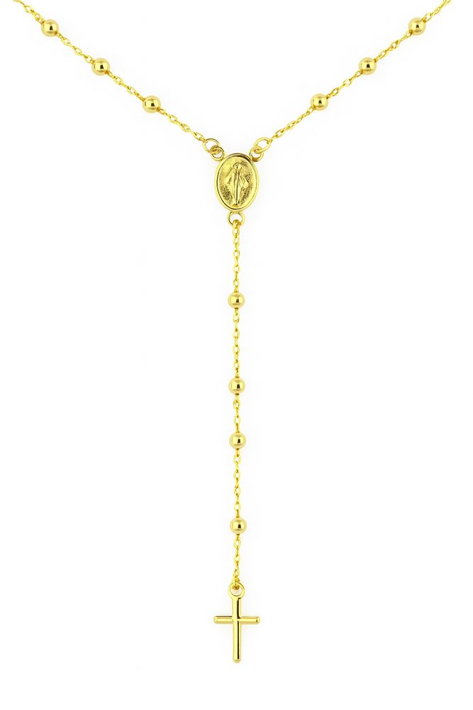 Zlatý náhrdelník s náboženskými motivy
