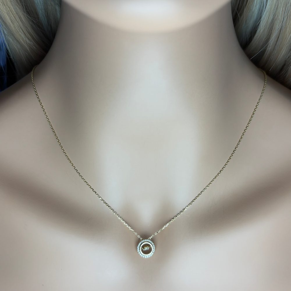 Zlatý náhrdelník se zirkony