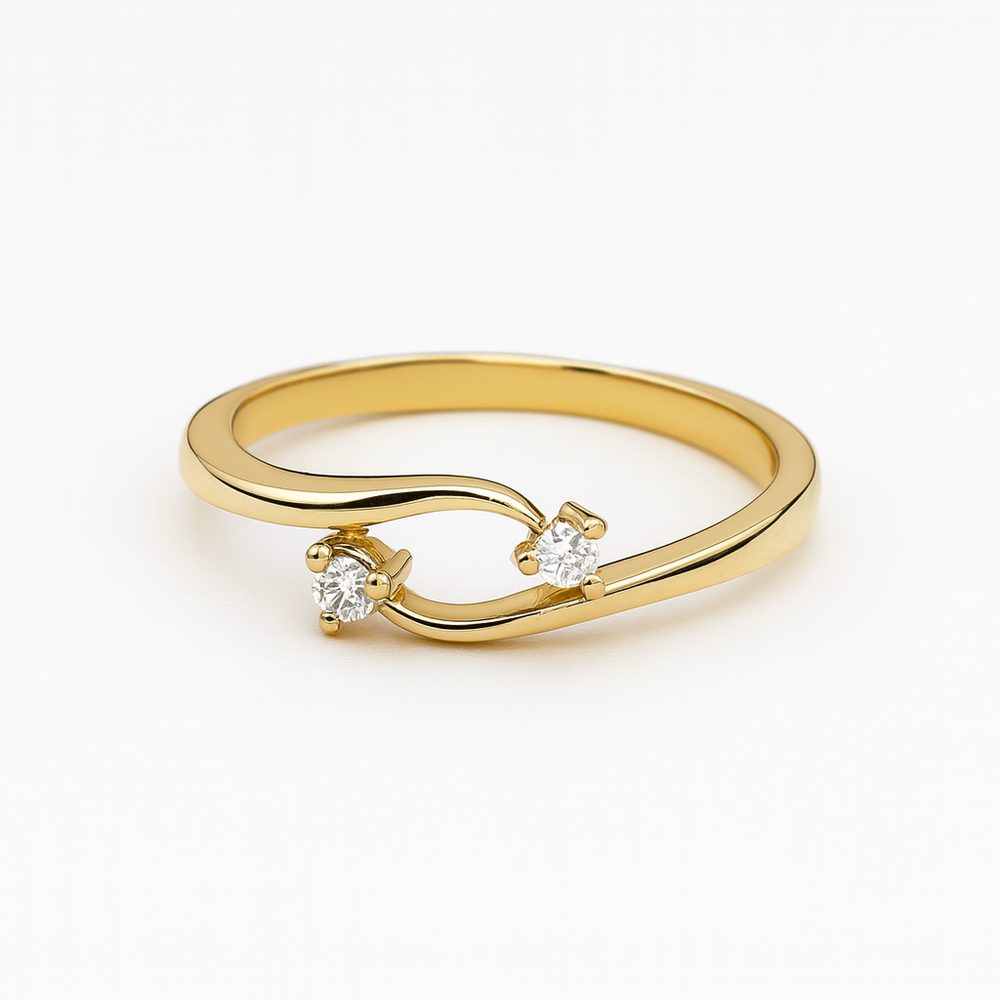 Zlatý prsten s brilianty 0