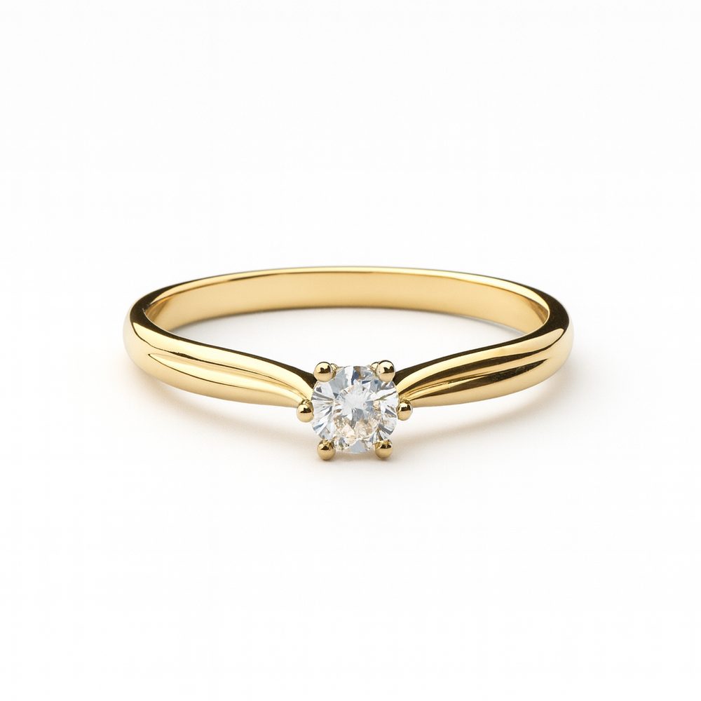 Zlatý prsten se zirkonem