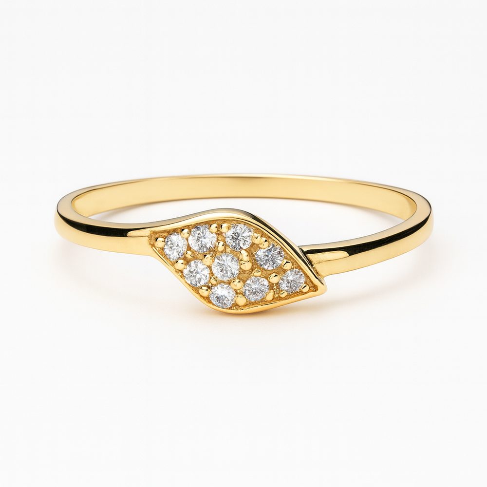 Zlatý prsten se zirkony