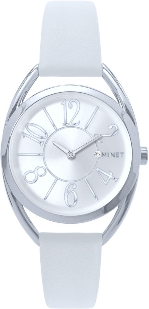 MINET Stříbrné dámské hodinky s čísly ICON SILVER MWL5231