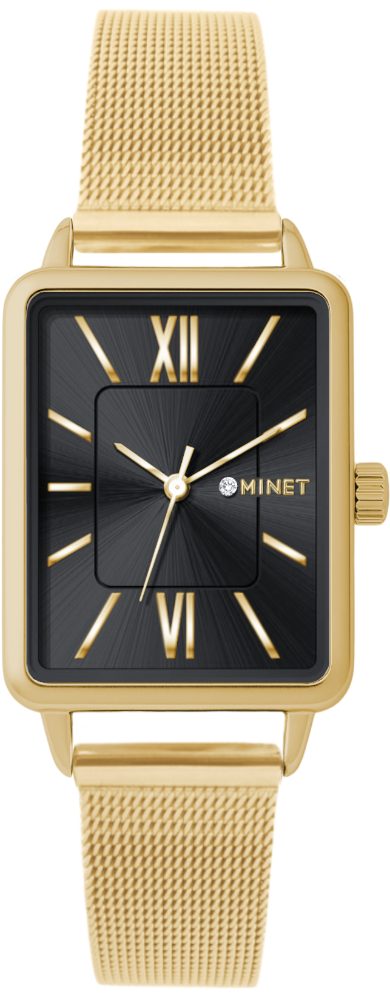 MINET Zlato-černé dámské hodinky SIENA MWL5422