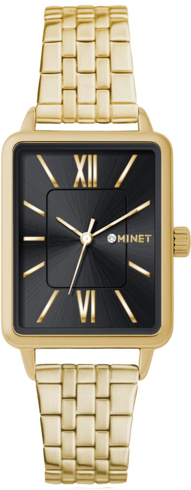 MINET Zlato-černé dámské hodinky SIENA MWL5423